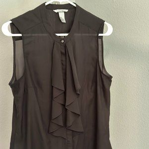 H&M Ruffled Sleeveless Blouse